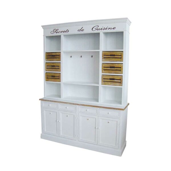 Doncosmo Buffetschrank in Weiß Shabby Chic Design