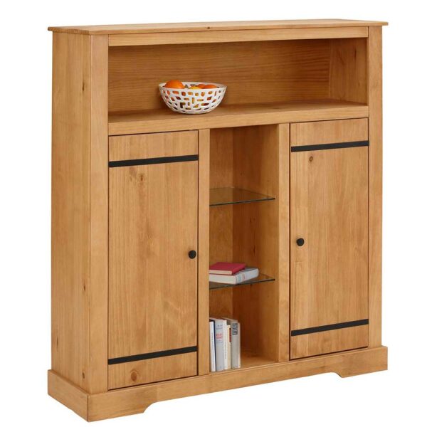 Möbel4Life Esszimmer Highboard aus Kiefer Massivholz 120 cm breit