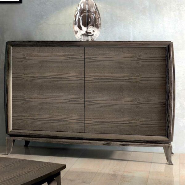 Basilicana Sideboard in Esche dunkel furniert zwei Türen